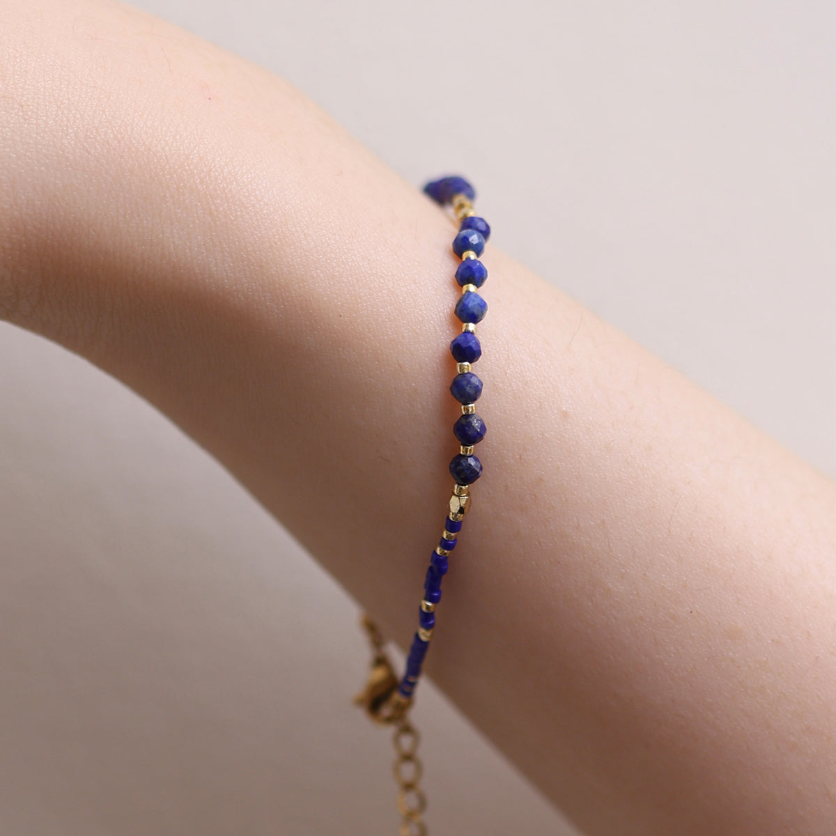 Lapis lazuli beaded bracelet-1