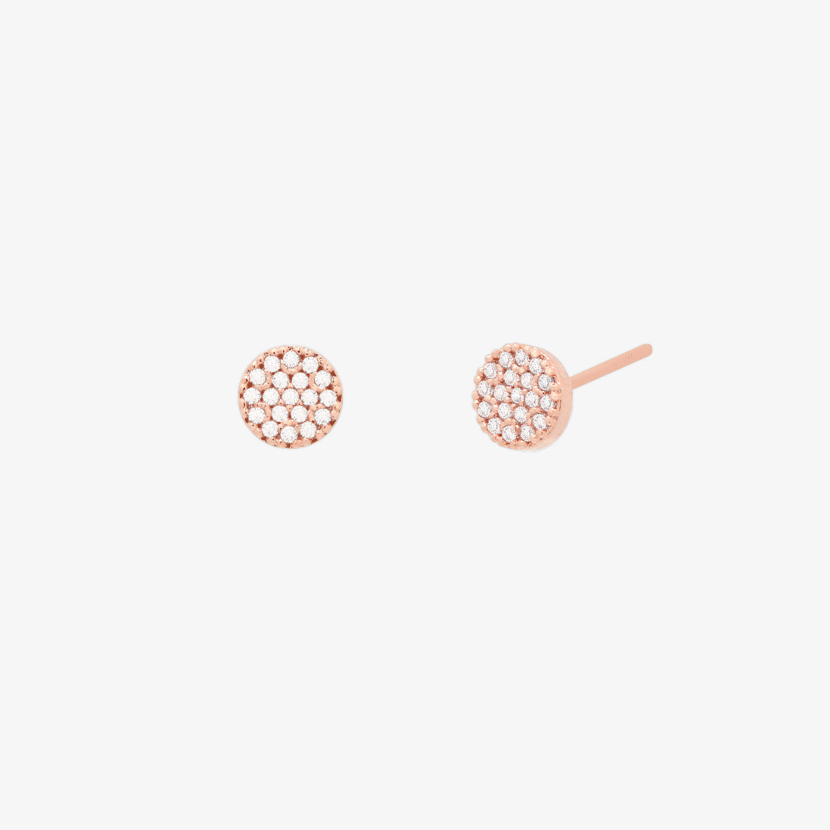 Cubic Circle Stud earrings-4