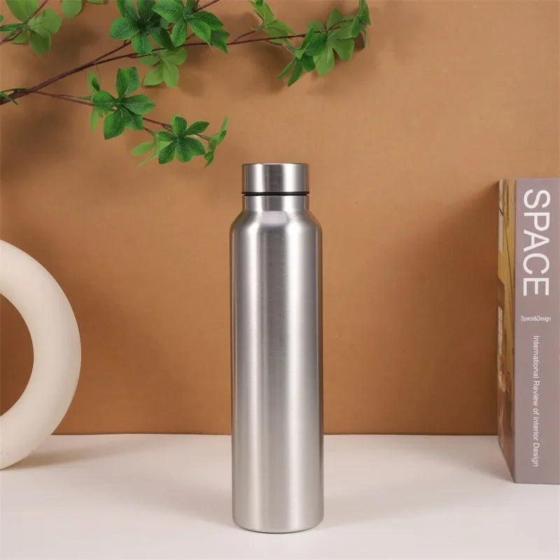 High Quality 1000ml Stainless Steel Sport Water Bottle Single-layer Rugged Water Cup Metal Flask Drinkware Camping Sports Gym-5