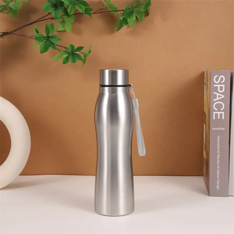 High Quality 1000ml Stainless Steel Sport Water Bottle Single-layer Rugged Water Cup Metal Flask Drinkware Camping Sports Gym-6